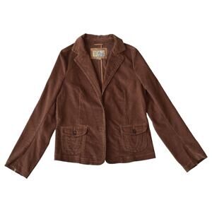 Y2K Fossil Brown Corduroy Blazer Jacket – Women’s Size Large